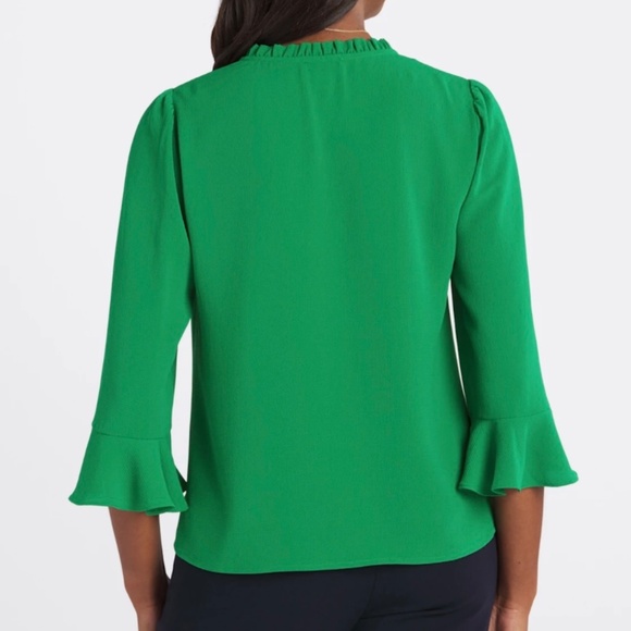 Like New CeCe Green Crepe Blouse XXL - Picture 2 of 4